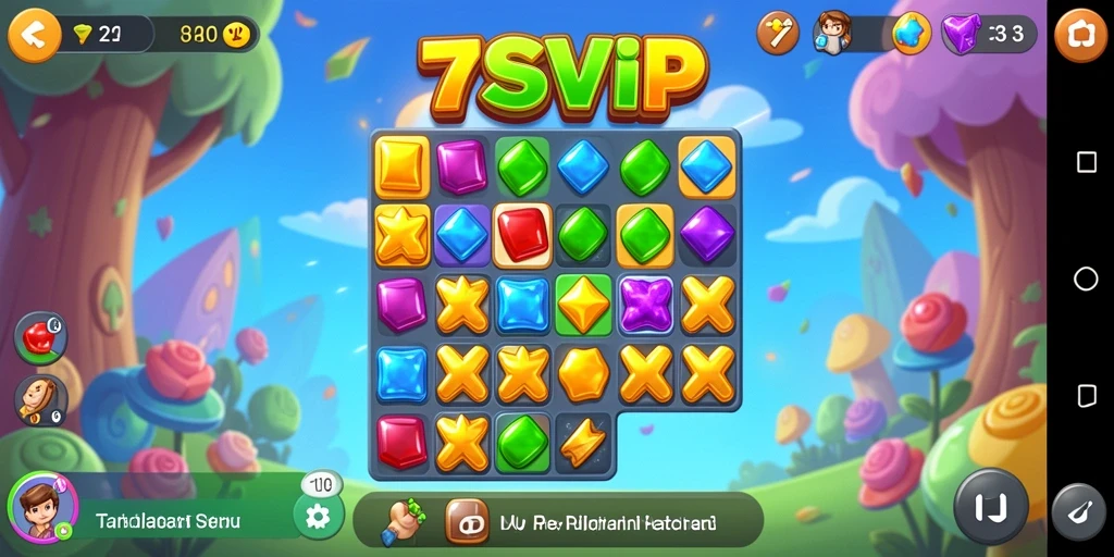 Gameplay seru dalam game Match-3 7SVIP yang menantang.