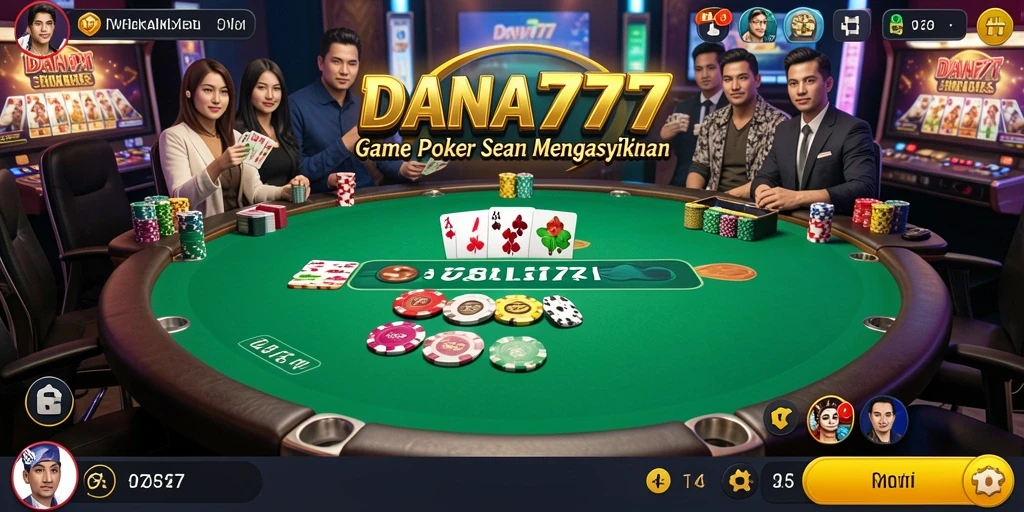 Tangkapan layar DANA777 yang menampilkan gameplay poker yang menarik.
