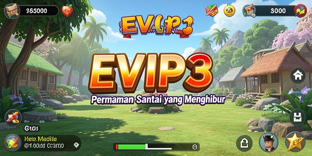 Screenshot EVIP3 menunjukkan momen seru dalam gameplay santai.