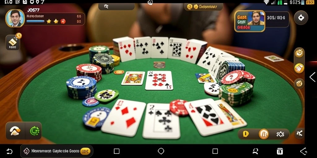 Screenshot gameplay JOS77 menampilkan keseruan bermain Gaple.