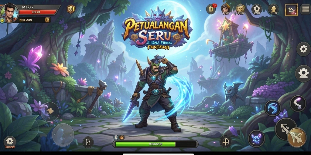Tampilan gameplay petualangan seru dalam MT777.