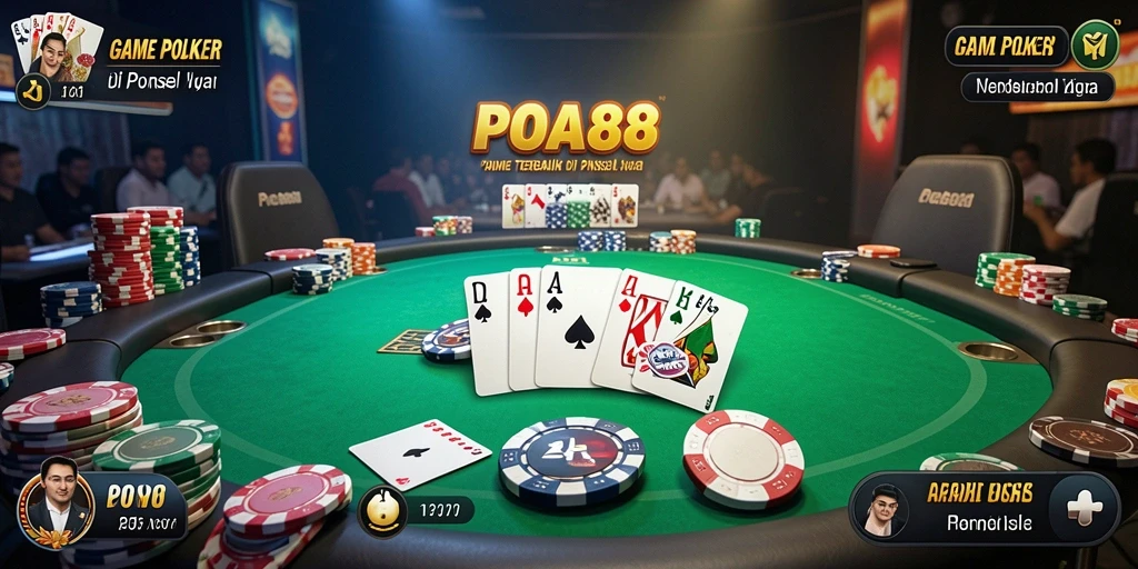 Tampilan menarik dari permainan Poker di POA88.