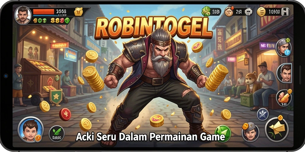 Tampilan gameplay mendebarkan dalam ROBINTOGEL dengan aksi penuh adrenalin.
