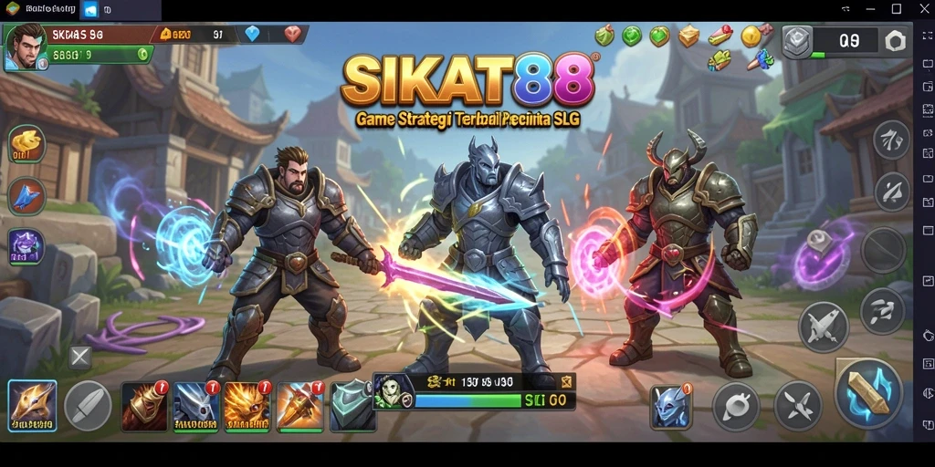 Screenshot menunjukkan aksi menegangkan dalam gameplay SIKAT88.