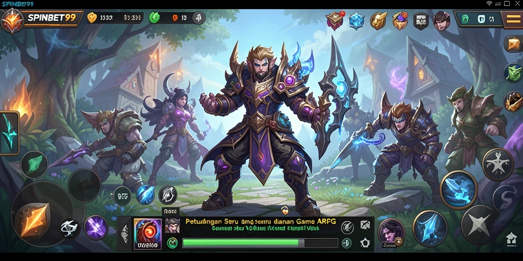 Screenshot menampilkan aksi seru dalam game ARPG SPINBET99.